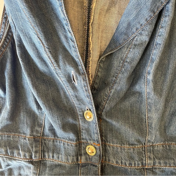 REFORMATION Ellison Denim Midi Dress 6 - Picture 7 of 13